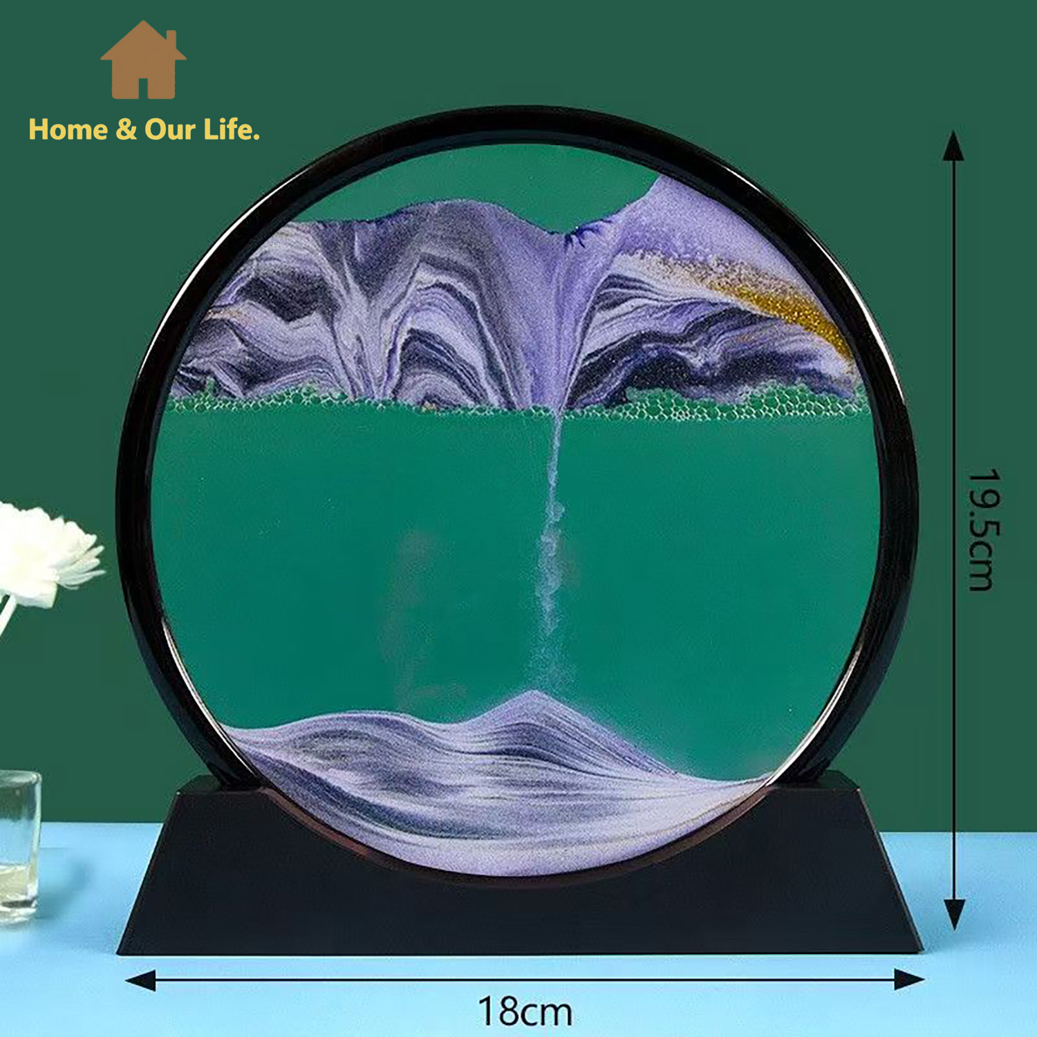 Home Decor Mirror - 3D 다이나믹 흐르는 모래 예술: 가정