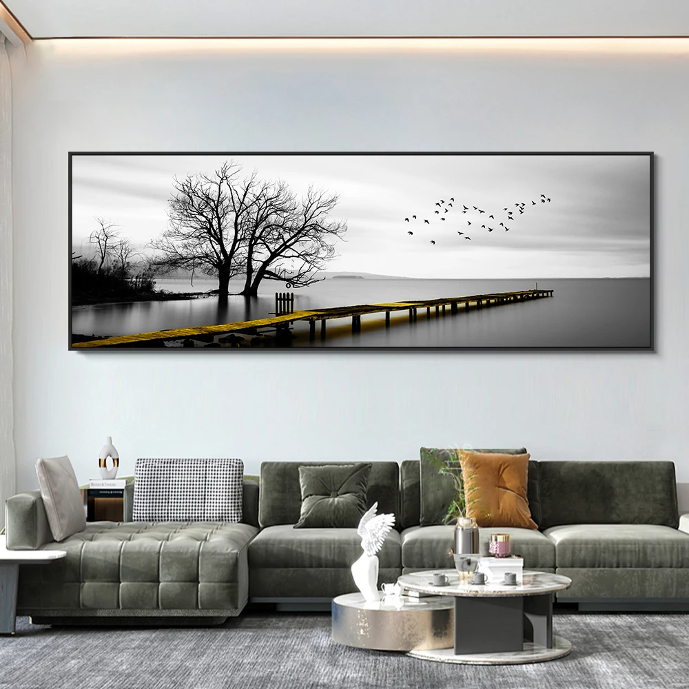 Home Decor Minimal - 현대적이고 미니멀한 벽 예술, 풍경 해변