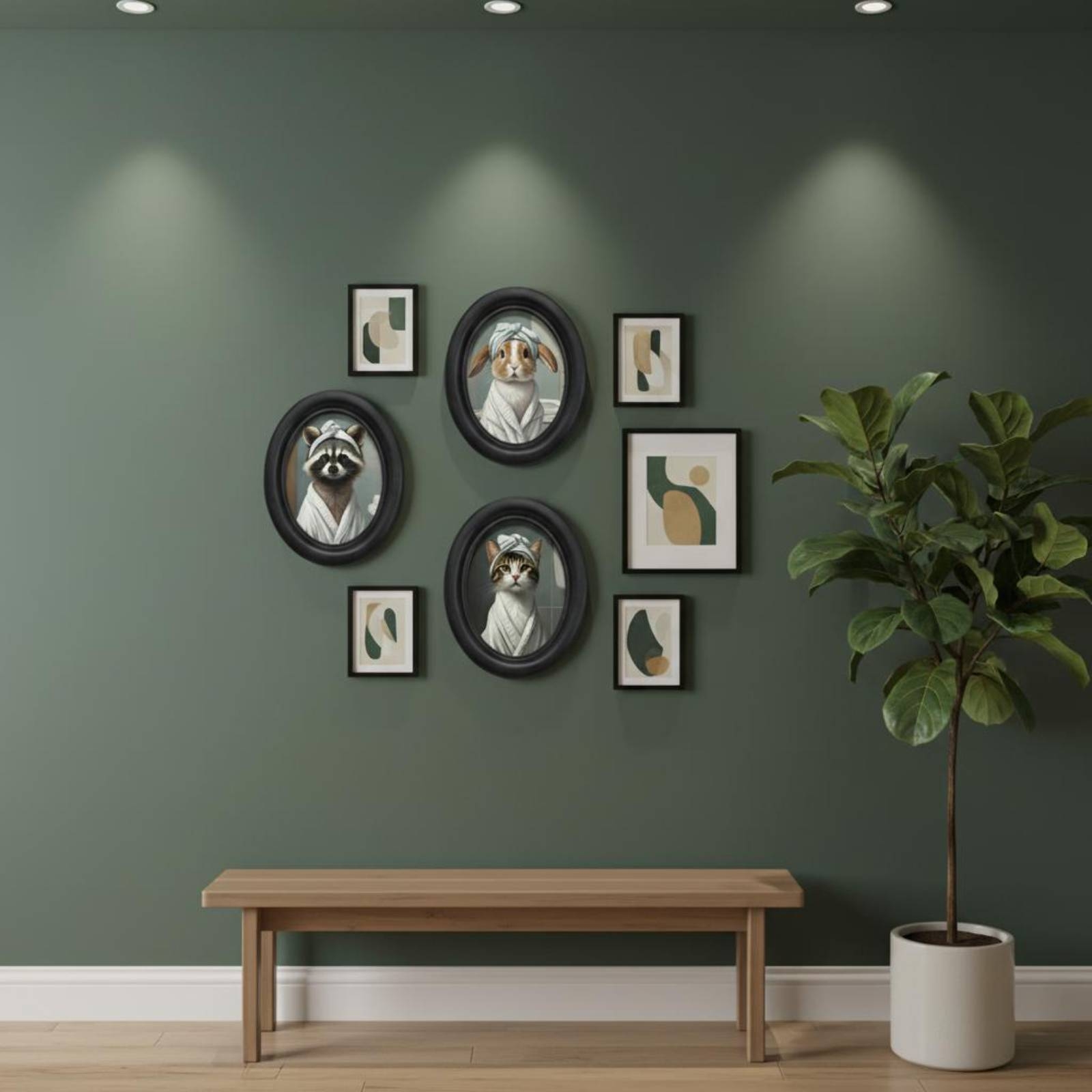 Home Decor Mirror - 목욕 가운 모양 휴대용 애완동물 사진