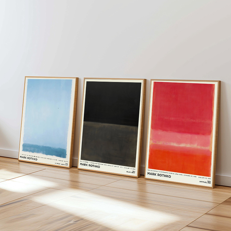 Home Decor Minimal - 빈티지 미니멀리스트 마크 로스코 캔버스 페인팅