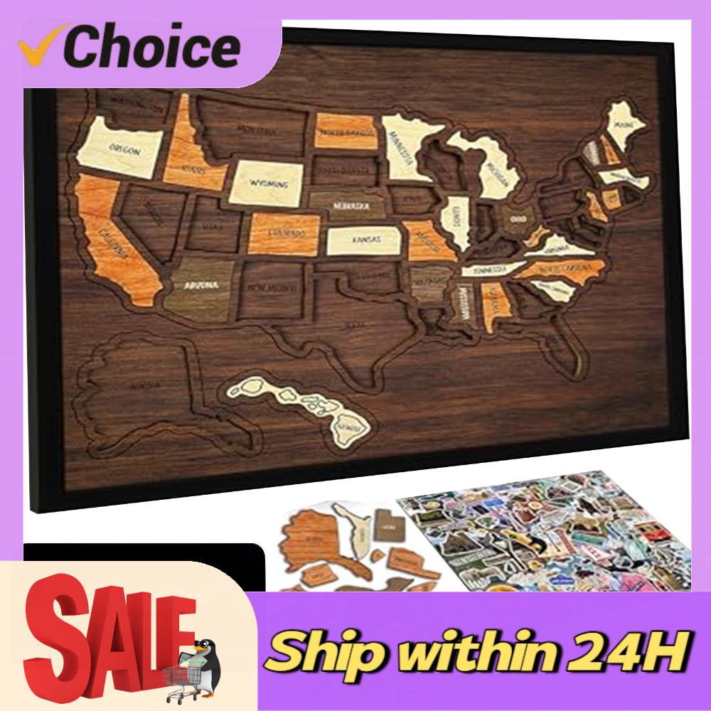 Home Decor Usa - 12 X 10인치 나무 휴대용 미국