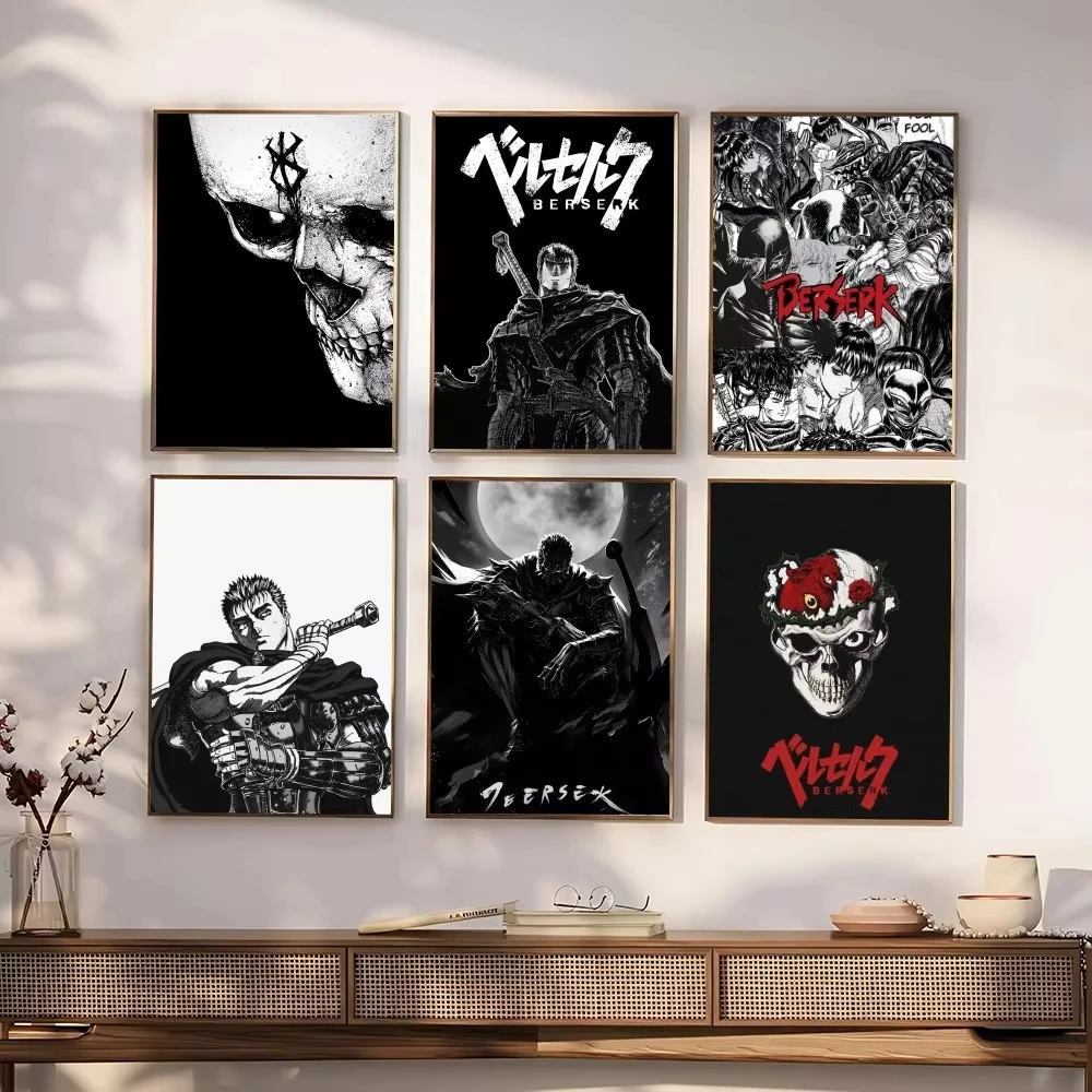 Home Decor Outside - 애니메이션 B-berserk 포스터 종이 인쇄 홈