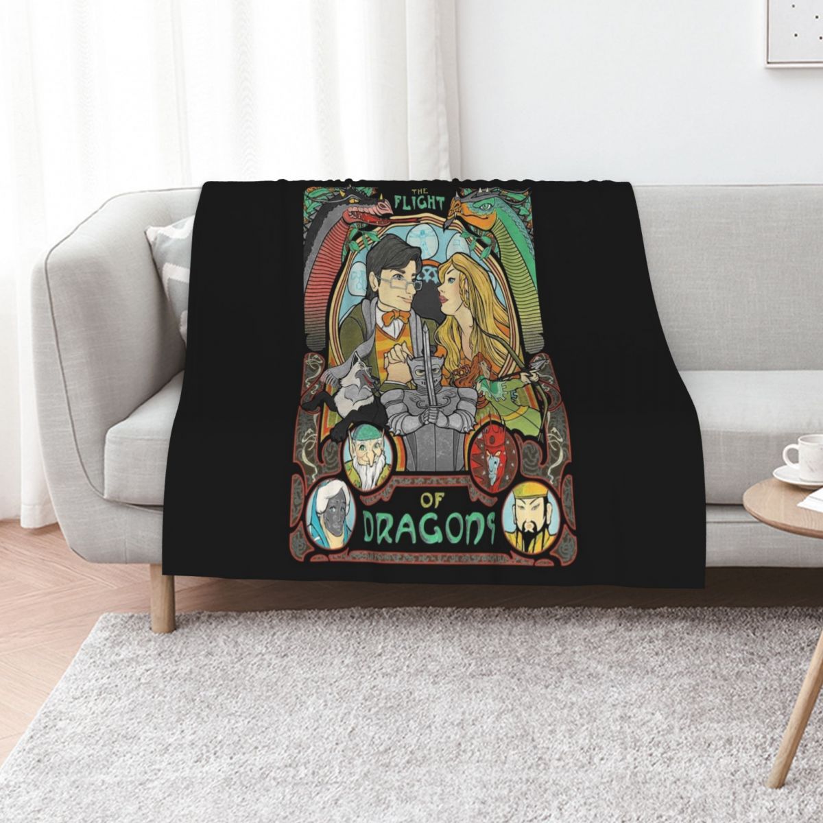 Home Decor Png - Flight of Dragons Essential T-Shirt.png 담요