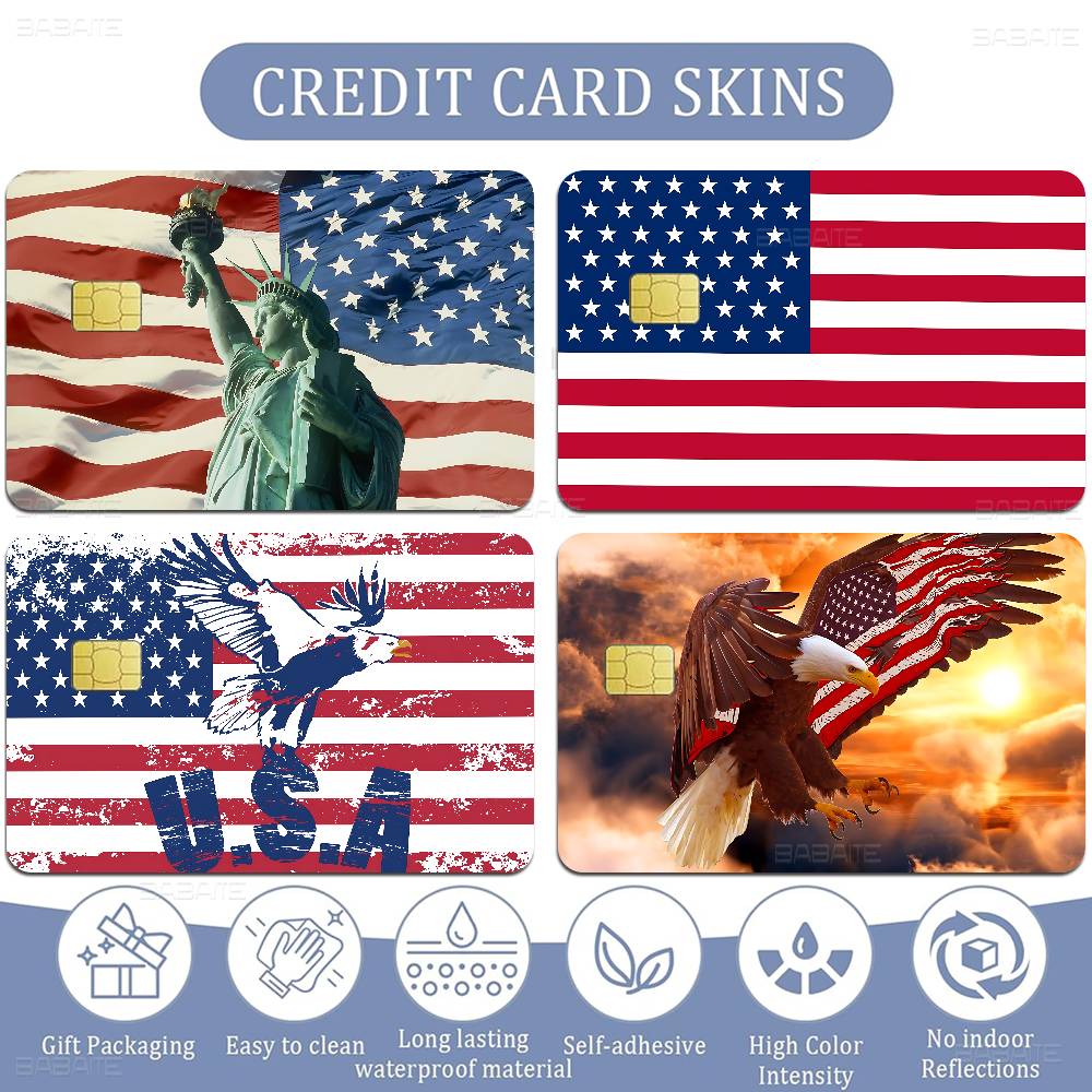 Home Decor Usa - 미국 국기 USA DIY 신용카드/직불카드 스티커