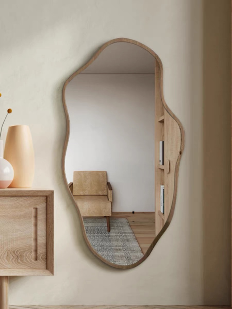 불규칙적인 비대칭 나무 벽 거울 북유럽 스타일 홈 데코 - Home Decor Mirror 리뷰 및 가격