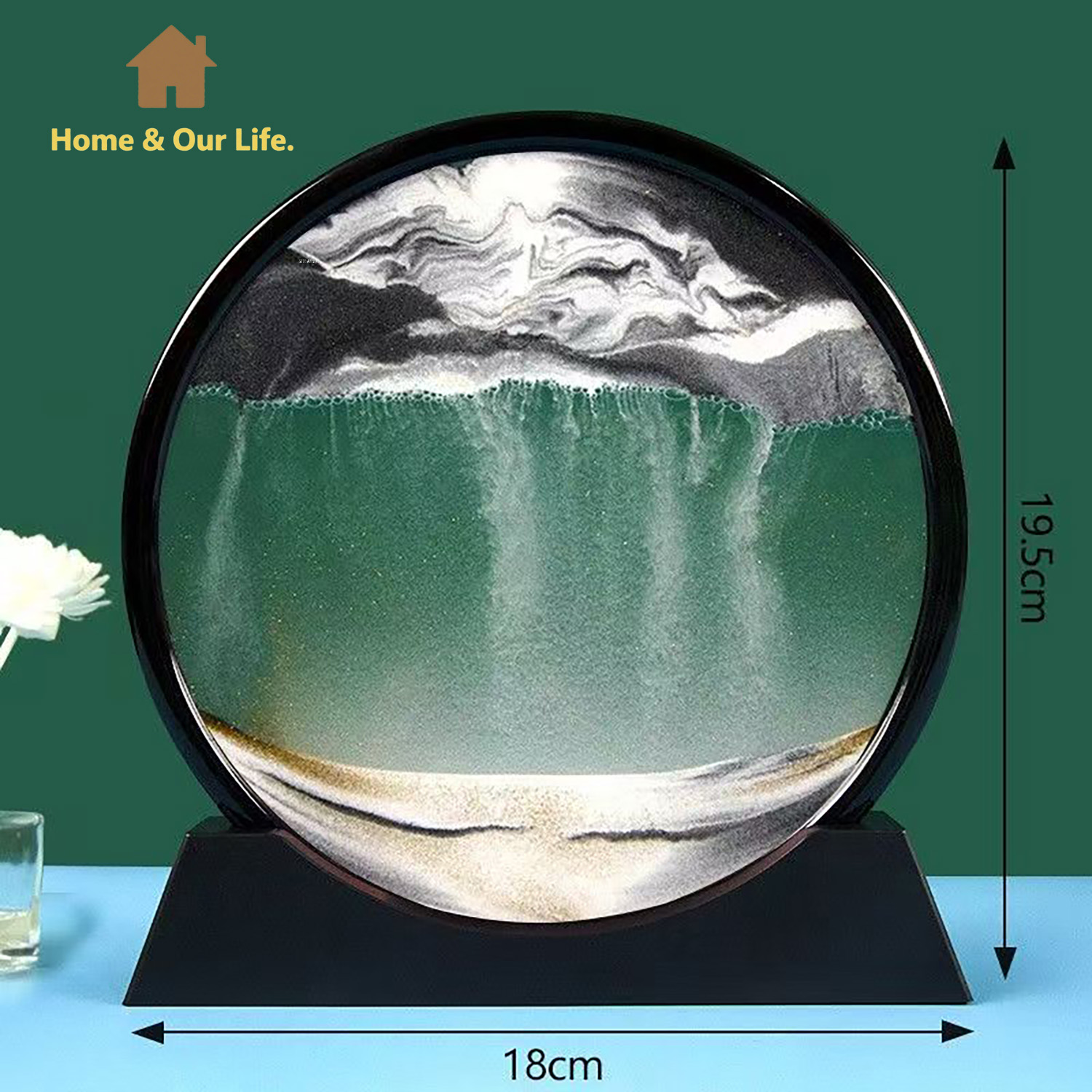 3D 다이나믹 흐르는 모래 예술: 가정 및 작업 공간을 - Home Decor Mirror 리뷰 및 가격