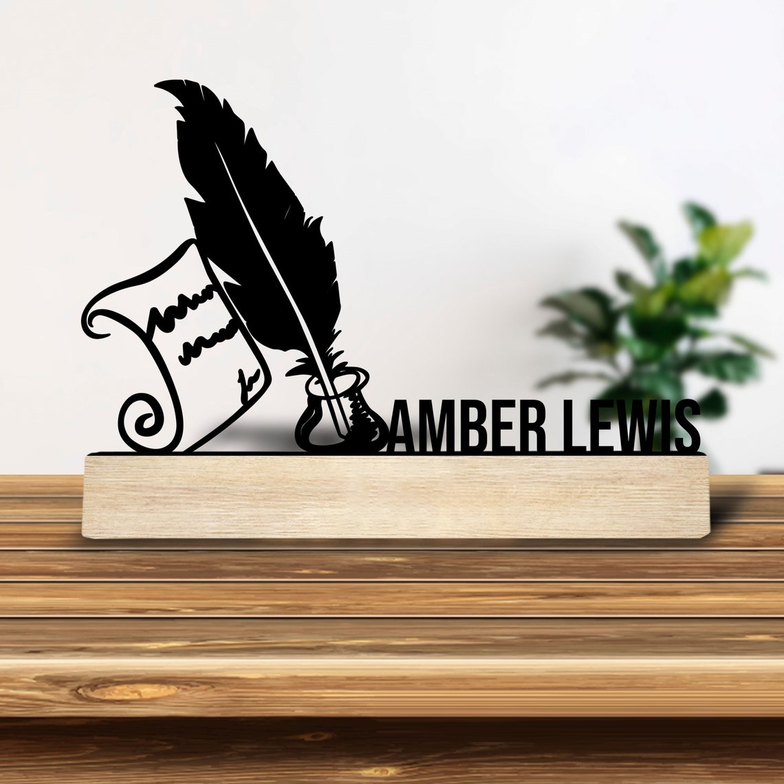 1개 맞춤형 레트로 철제 조각상 장식품, 나무 받침대가 - Home Decor Inspo 리뷰 및 가격