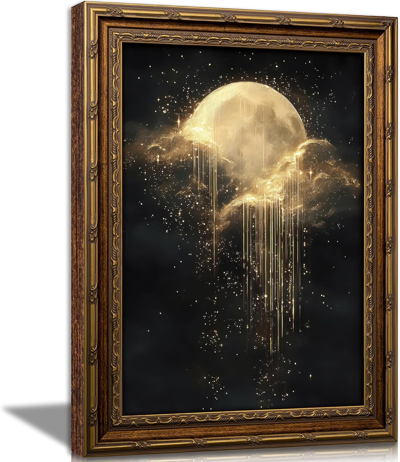 앤틱 액자 천상의 캔버스 벽 장식 황금 달 별이 빛나는 - Home Decor Mirror 리뷰 및 가격