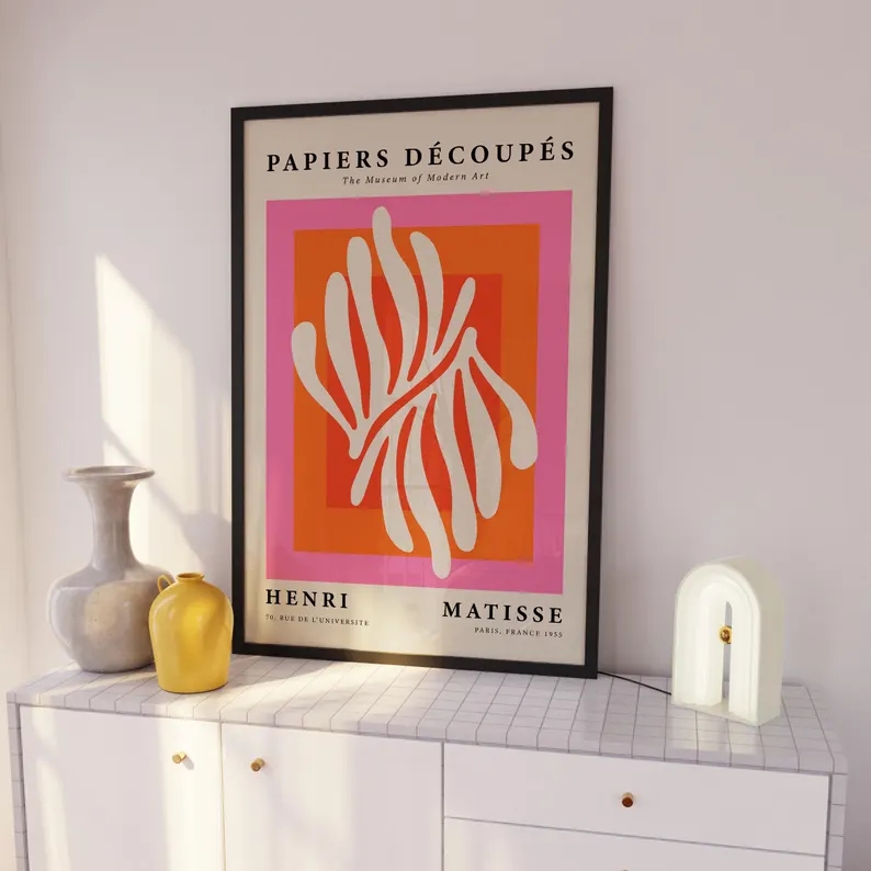 3pcs현대 오렌지 바우하우스와 피카소 벽 아트 인쇄  - Home Decor Foto 리뷰 및 가격