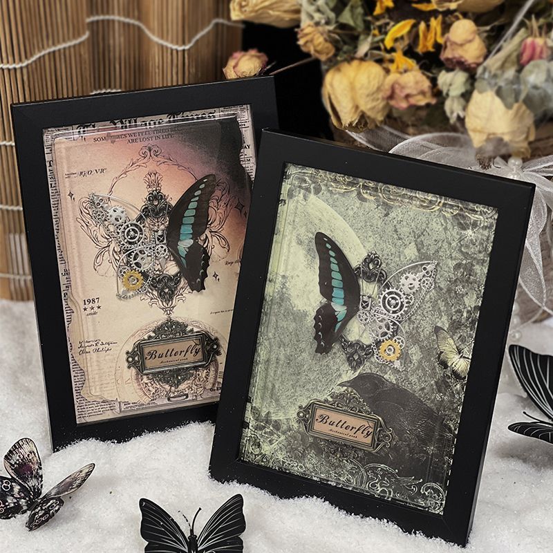 스팀펑크 나비 프레임 DIY 키트 실제 곤충 표본 기계 - Home Decor Mirror 리뷰 및 가격