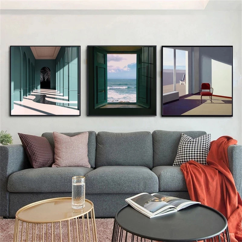 북유럽 창 외부 풍경 캔버스 회화 인쇄 풍경 인테리어  - Home Decor Outside 리뷰 및 가격
