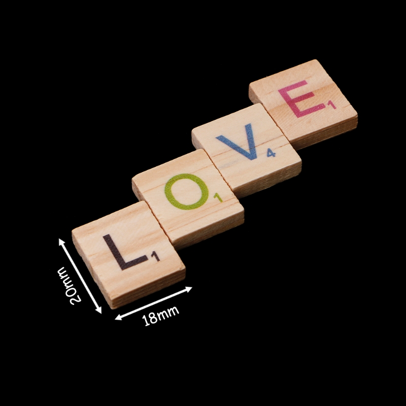 100PCS 나무 타일 공예에 대 한 다채로운 편지 번 - Wooden Letter Sign 리뷰 및 가격