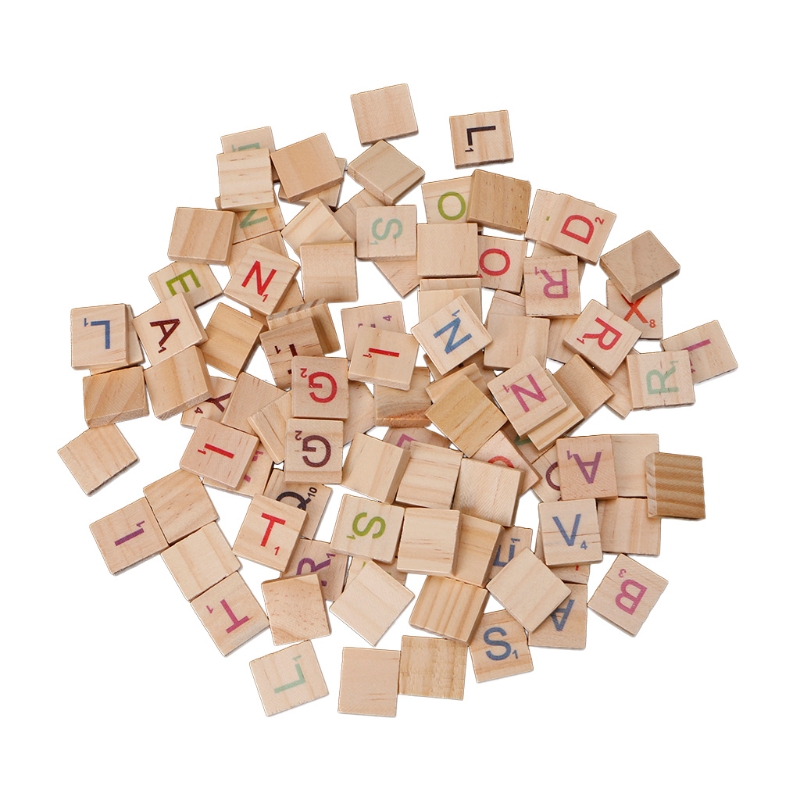 100PCS 나무 타일 공예에 대 한 다채로운 편지 번 - Wooden Letter Sign 리뷰 및 가격