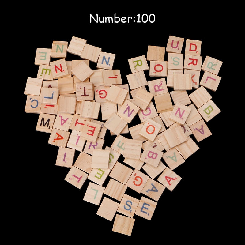 100PCS 나무 타일 공예에 대 한 다채로운 편지 번 - Wooden Letter Sign 리뷰 및 가격