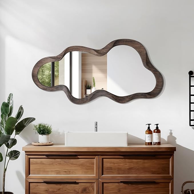현대적인 골드 불규칙 구름 모양 벽 거울, 웨딩, 바  - Home Decor Mirror 리뷰 및 가격