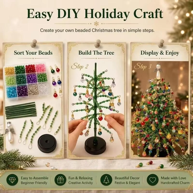 DIY 비즈 크리스마스 장식품 트리 키트 크리스탈 장식 - Home Xmas Decor Ideas 리뷰 및 가격