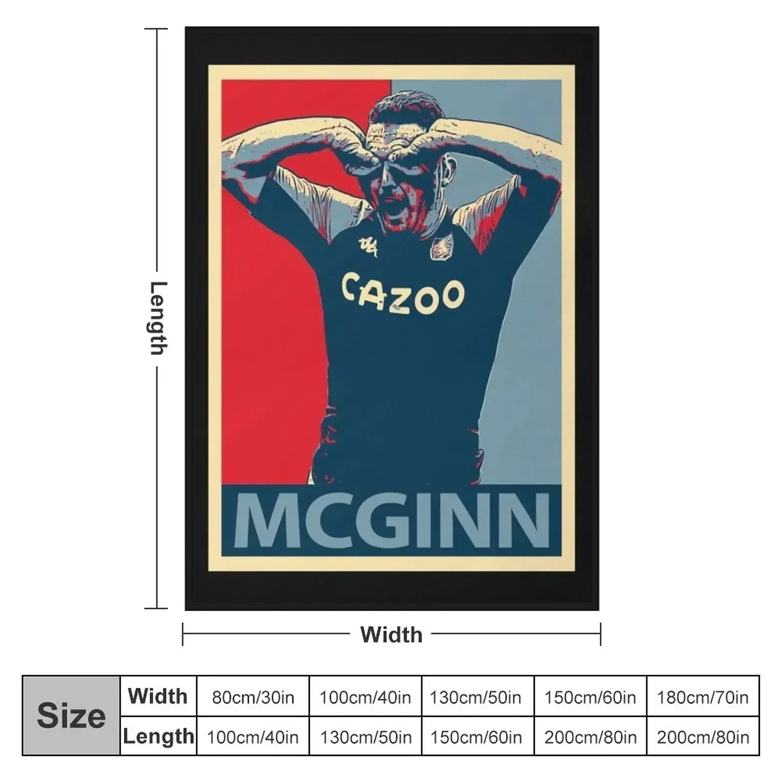 John McGinn 클래식 티셔츠.png 담요 소파  - Home Decor Png 리뷰 및 가격