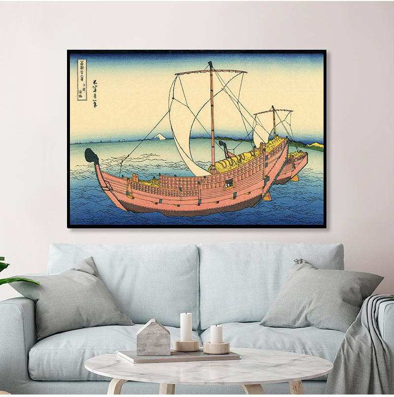 1pc 프레임리스 가나가와의 대파도 우키요에 일본 미술 - Home Decor Japandi 리뷰 및 가격