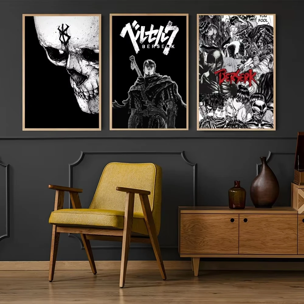애니메이션 B-berserk 포스터 종이 인쇄 홈 거실 - Home Decor Outside 리뷰 및 가격