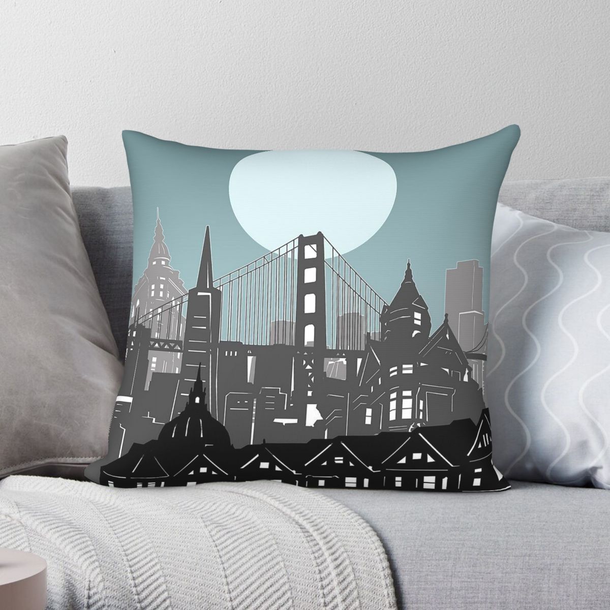 샌프란시스코 스카이라인 미국 베개 커버 폴리에스테르 리 - Home Decor Usa 리뷰 및 가격