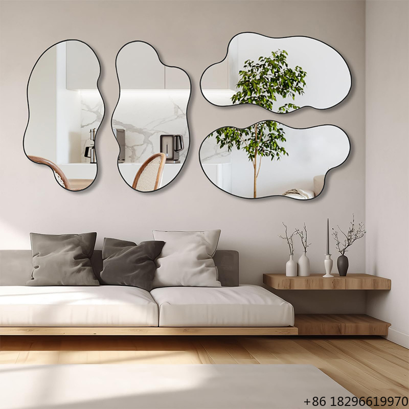 비대칭 불규칙 벽 거울, 모던 아트 장식 거울 (침실, - Home Decor Mirror 리뷰 및 가격