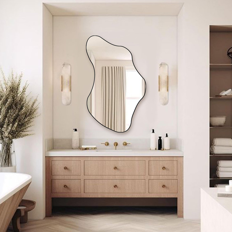 비대칭 불규칙 벽 거울, 모던 아트 장식 거울 (침실, - Home Decor Mirror 리뷰 및 가격
