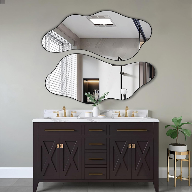 비대칭 불규칙 벽 거울, 모던 아트 장식 거울 (침실, - Home Decor Mirror 리뷰 및 가격