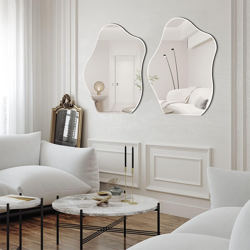 비대칭 불규칙 벽 거울, 모던 아트 장식 거울 (침실, - Home Decor Mirror 리뷰 및 가격