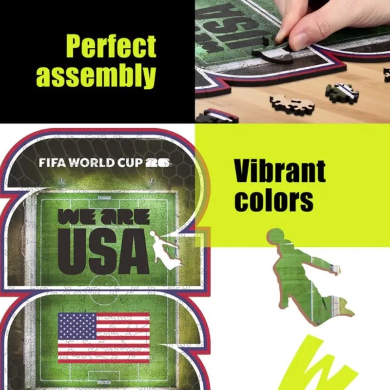 FIFA 월드컵 성인용 나무 퍼즐, 미국(주최국) 축구 - Home Decor Usa 리뷰 및 가격