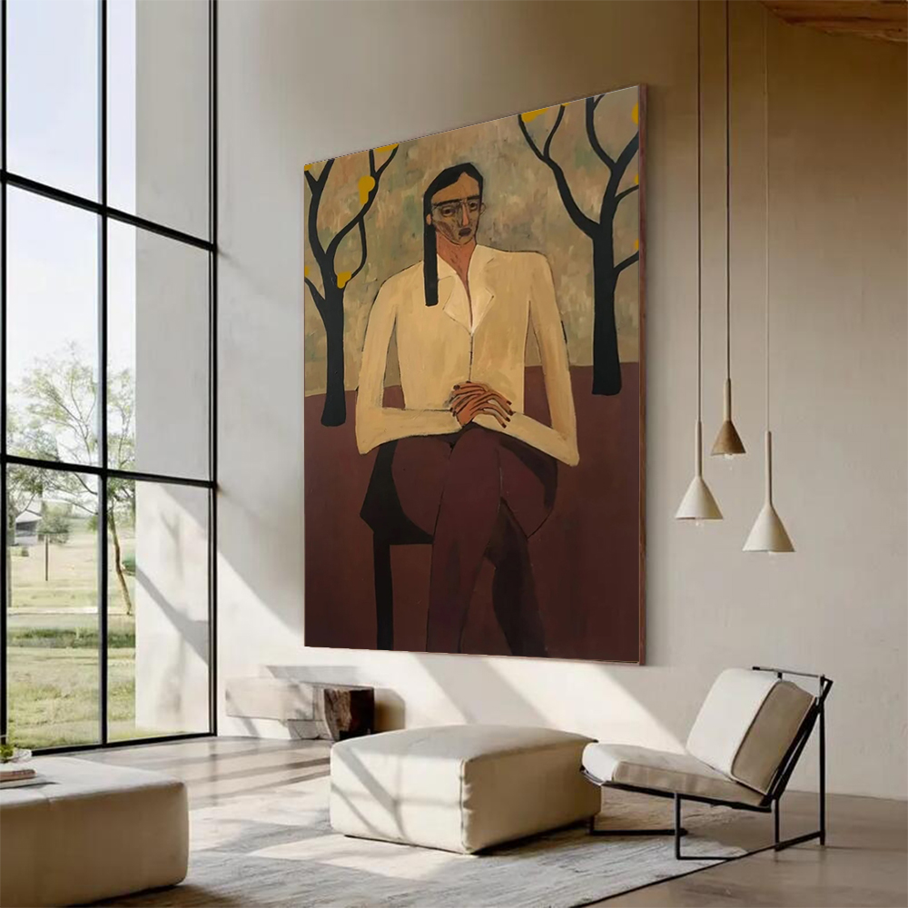100% 수작업 추상 유화 캔버스 그림, 우아한 여성  - Home Decor Free Images 리뷰 및 가격