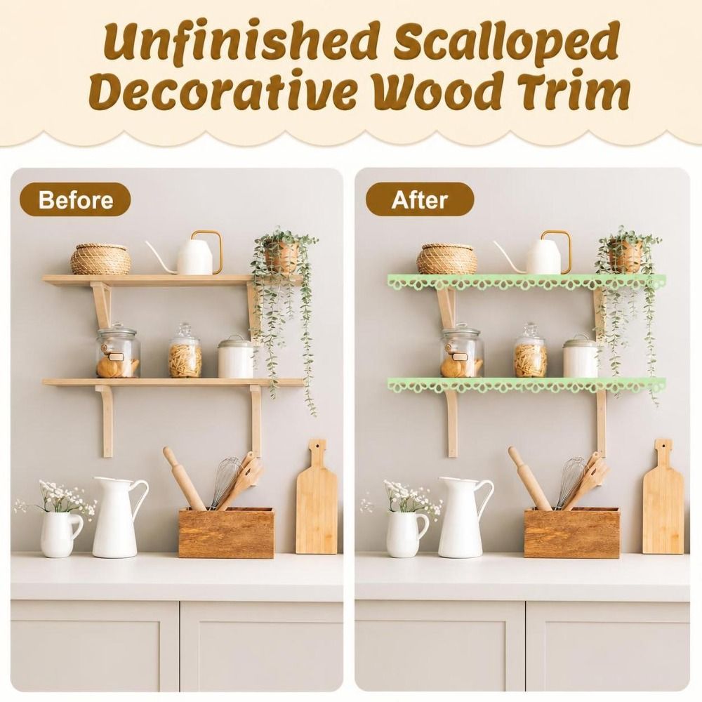 5개입 휴대용 스테인 가능 장식용 목재 트림 DIY 페 - Home Decor Wall Molding 리뷰 및 가격