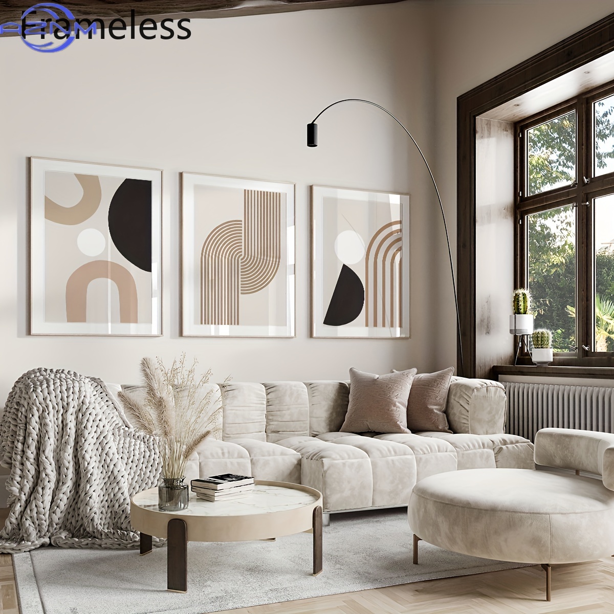 3개의 현대적인 미니멀리스트 추상 라인 캔버스 아트,  - Home Decor Minimal 리뷰 및 가격
