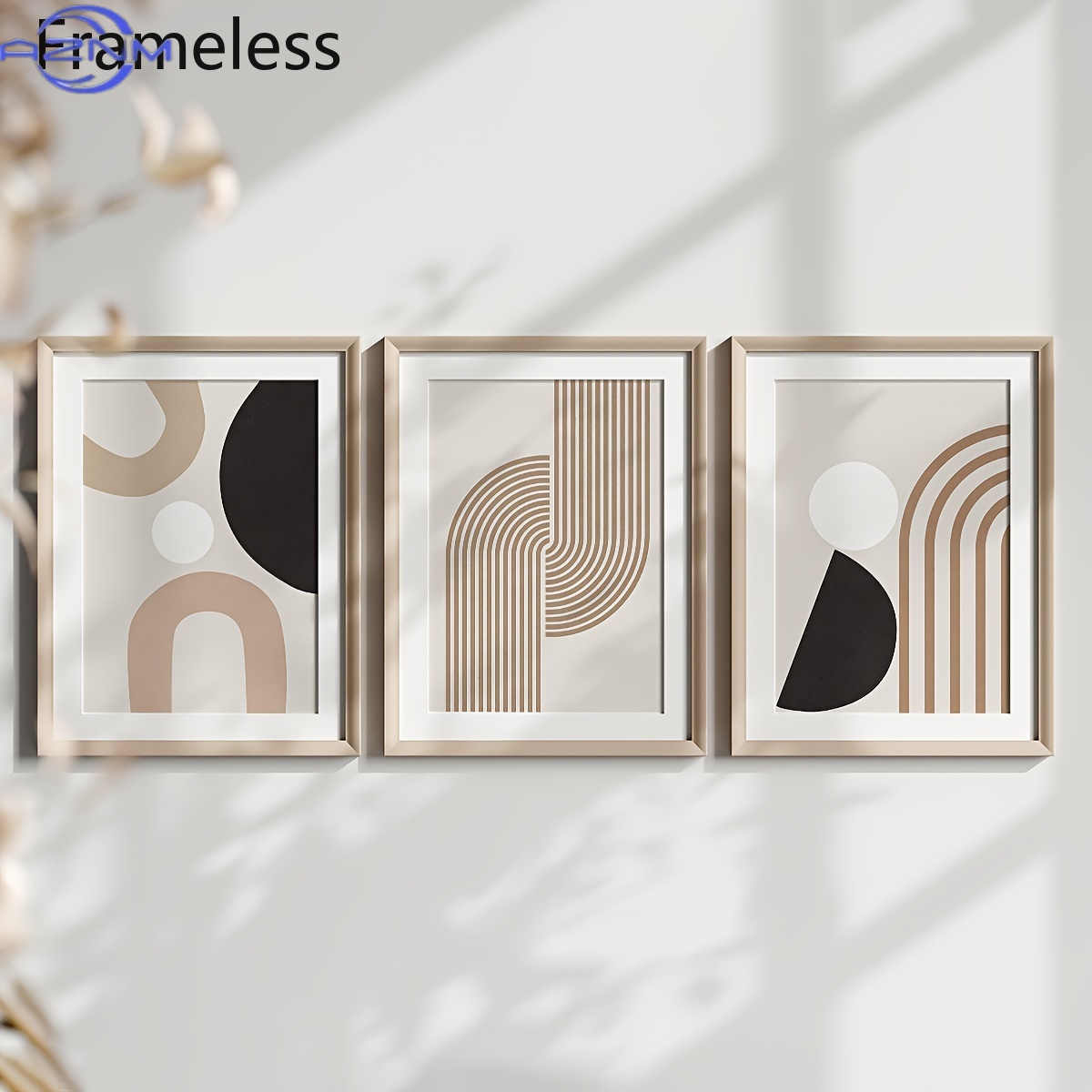3개의 현대적인 미니멀리스트 추상 라인 캔버스 아트,  - Home Decor Minimal 리뷰 및 가격