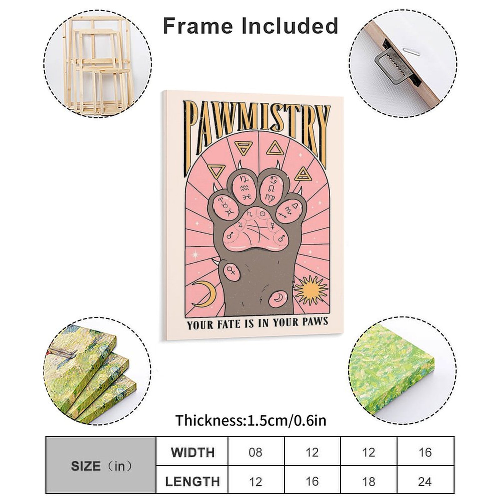 Pawmistry 캔버스 회화 포스터 시네마 캐릭터 클 - Home Decor Mirror 리뷰 및 가격
