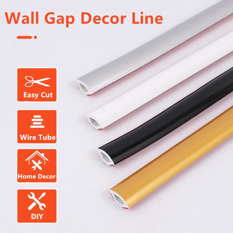 PVC 자체 접착 벽 오목 장식 라인, 벽 인테리어 갭 - Home Decor Wall Molding 리뷰 및 가격